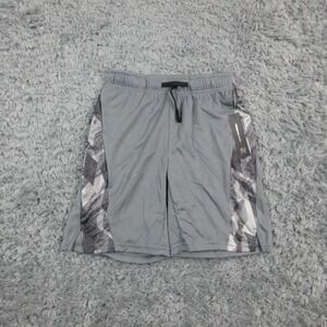 Runway Shorts Kids 8 Gray Geometric Mesh Quick Dry Gym Athletic 22x7.5* NWT